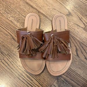 Antik Batik Brown leather Sandal + Tassel Size 37